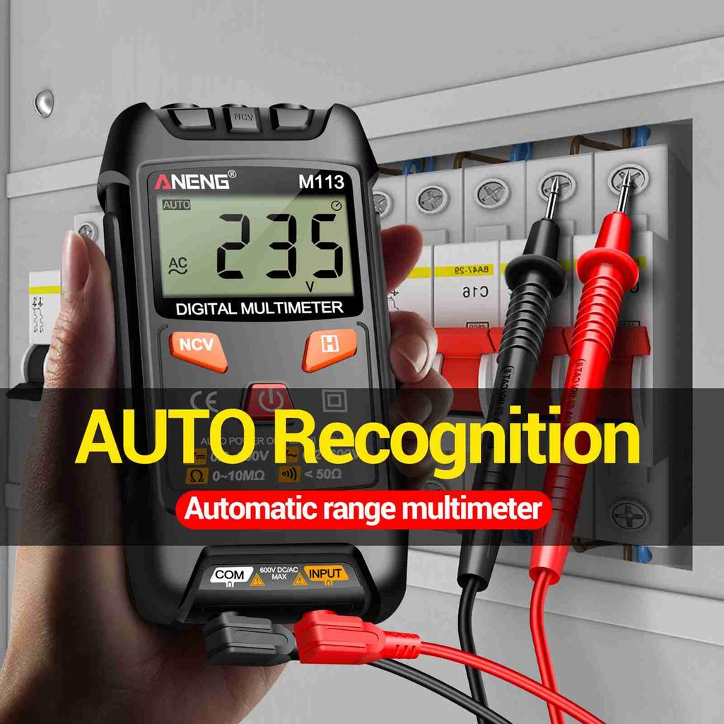 M113 Digital   Multimeter Tester Intelligent ACCelsius  Voltage Meter 1  Counts LCD Voltage Resistance Meter Tester with NCV Data Hold Aut