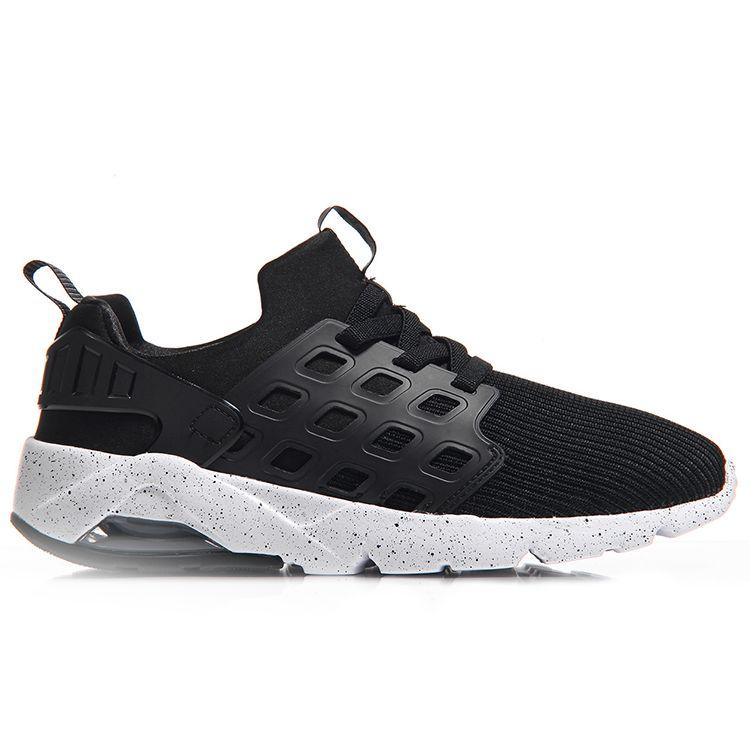Li Ning Bubble Ace Half Palm Air Cushion Integrated Knitted Sports Shoes Women Sneakers Black White AGLM022-1