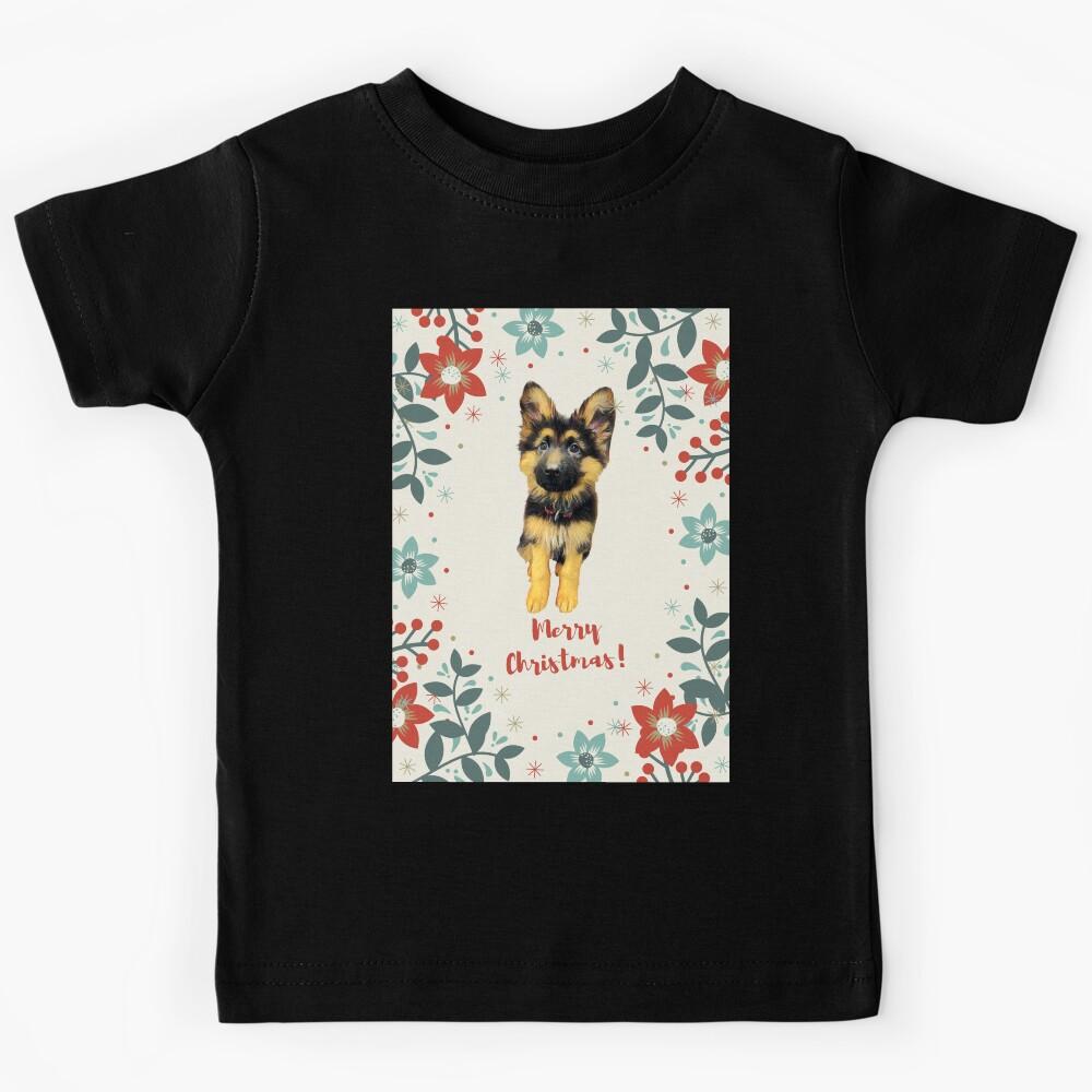 Christmas German Shepherd Kids T-Shirt 150