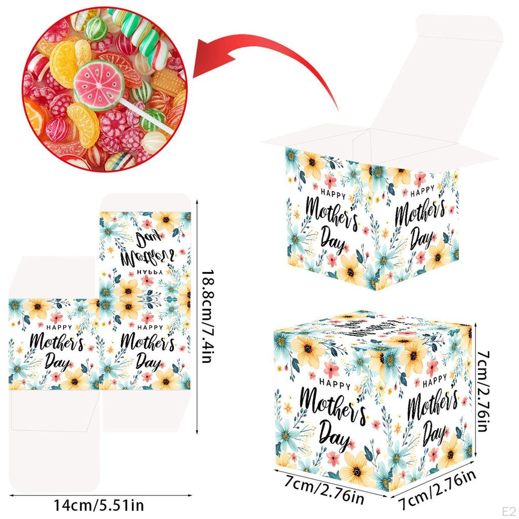 12 Pieces Candy Boxes Small Gift Multifunctional Mother Birthday Paper Box Goodies