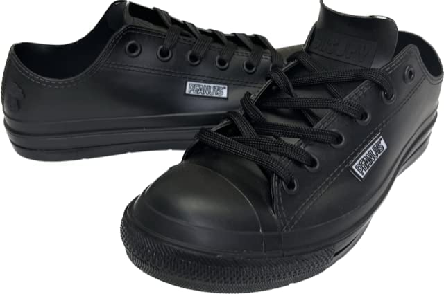 Rain Shoes Snoopy Rain Sneakers 8134 Black Rain Shoes [Peanuts] Women's