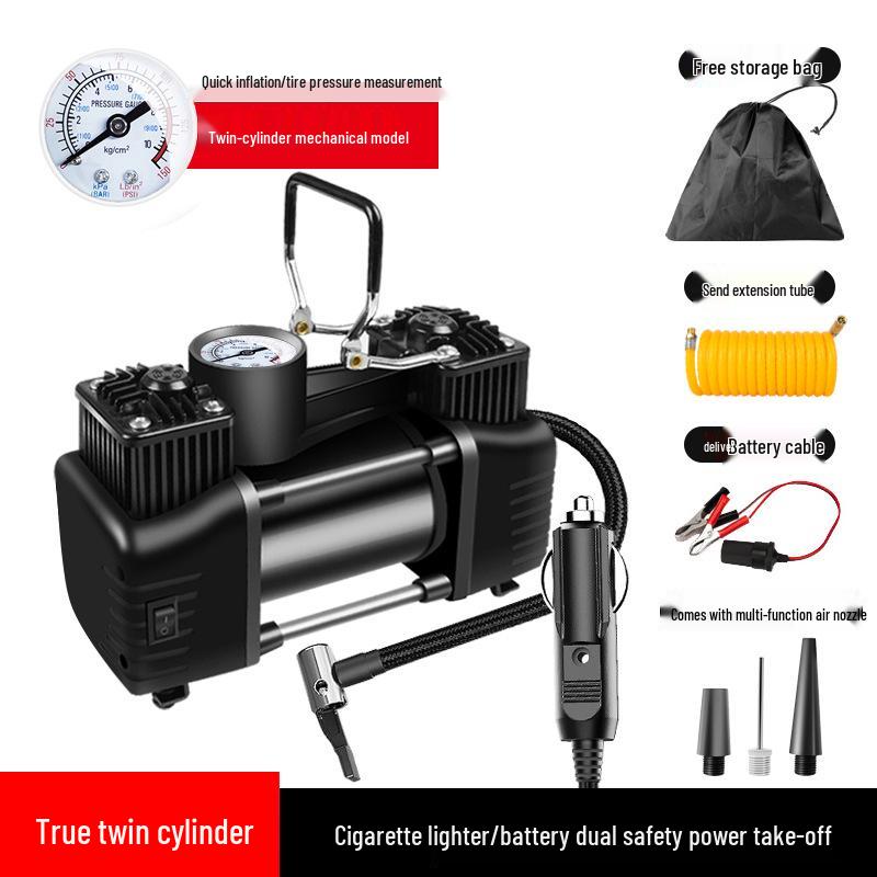 High-Power Dual Cylinder Portable Electric Car Tire Inflator