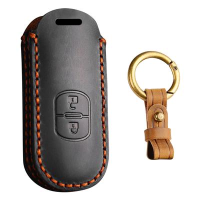 Mazda Dedicated Key Case, Key Cover, Keychain, Handmade, Leather, Compatible with MAZDA, Demio