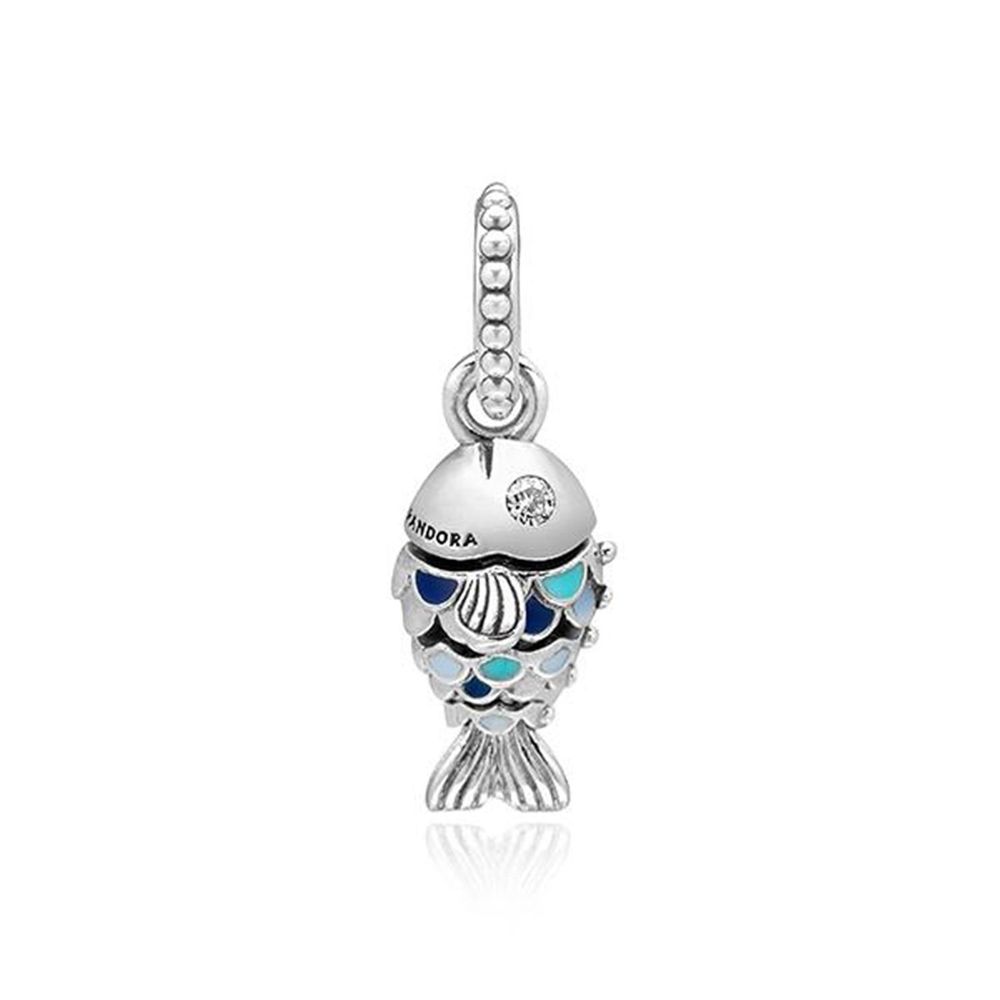 

PANDORA 799428C01 Срібний шарм-підвіска Синя луската риба 799428C01