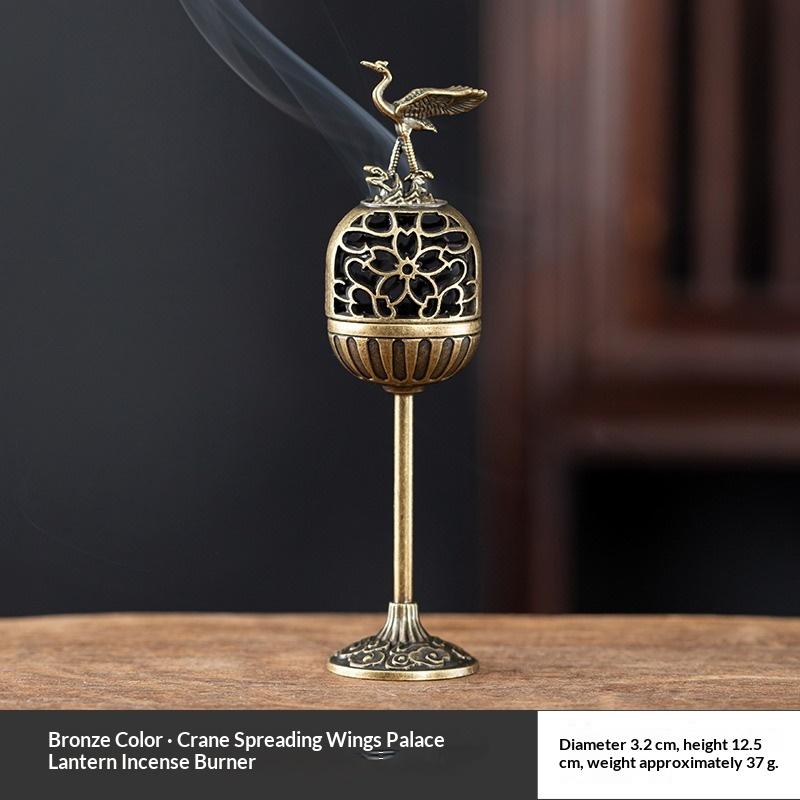 

Alloy Hollow Aromatherapy Deer Crane Incense Burner Indoor High-foot Stove Office Tea Room Decoration Incense Burners