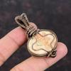 Scolecite Gemstone Pendant Copper Wire Wrapped Jewelry Natural Rainbow Moonstone Pendant Handmade Pendant Dainty Copper Jewelry Wedding Gift