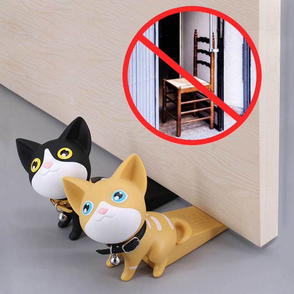 Cute Cat Door Stopper Door Suction Door Handle Without Punching Door Stop Baby Door Stopper Holder Furniture Hardware