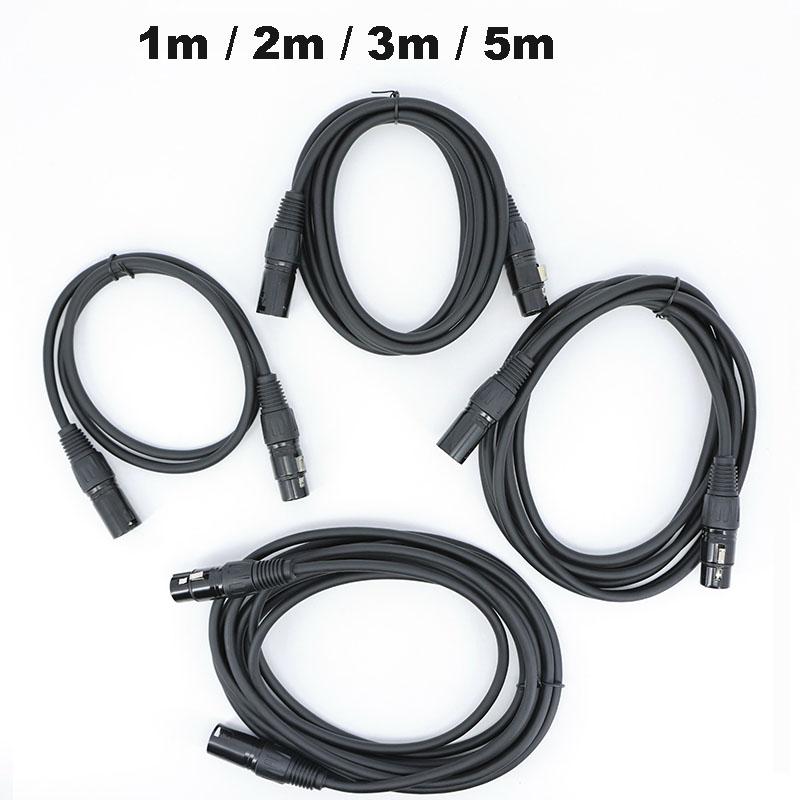 1m 2m 5m XLR Mic Cable 3-Pin XLR Male To Female Microphone Audio Extend Cable Balanced AMP Patch Cords for Mixing Boards Pro
