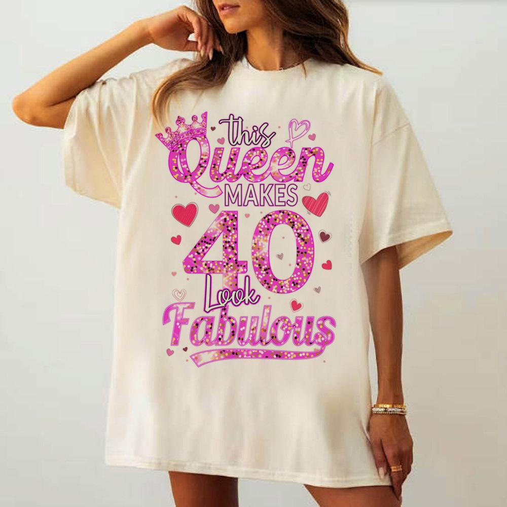 

40 Fabulous Crown tshirt teen Psychedelic Vintage University kawaii Pastel tshirt University anime Digital Y2k Classic 2000s S