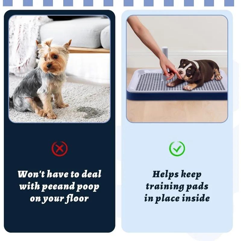 Dog Potty Training Tray Easy To Clean Puppy Pad Holder Tray Reusable Dog Potty Extra Large Dog Toilet Tray for Pets Up Products