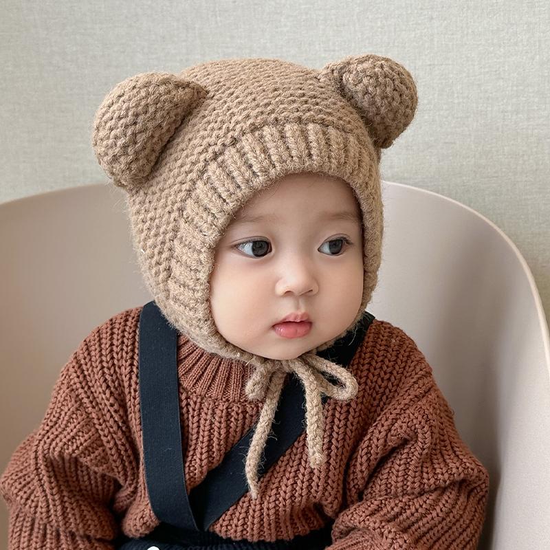 Autumn And Winter Baby Hats Infants And Toddlers Caps Cute 6-9 Months Baby Ear Protection Hats To Keep Warm