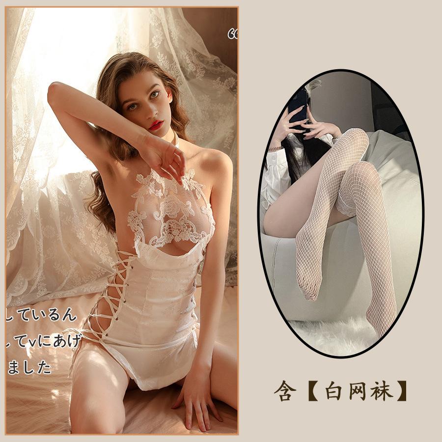 Sexy Lingerie Retro Cheongsam Wind Ladies High Split Sexy Hot Uniform Seduction Suit Tease Play