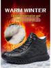 Men's Winter High-Top Cotton Shoes with Wool Lining - Large Size, Non-Slip Snow Boots