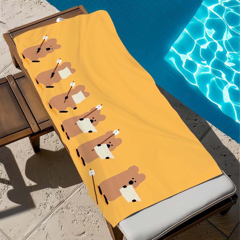 D-Dinotaeng-g CUTE CARTOON Towel Beach Quick Dry Soft Pool Towels Gift for Travel Gym Shower Camping Sports