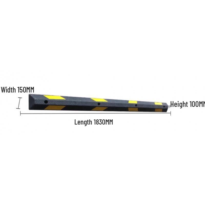 Parking Space Limiter: Rubber Car Wheel Stopper for Reversing.