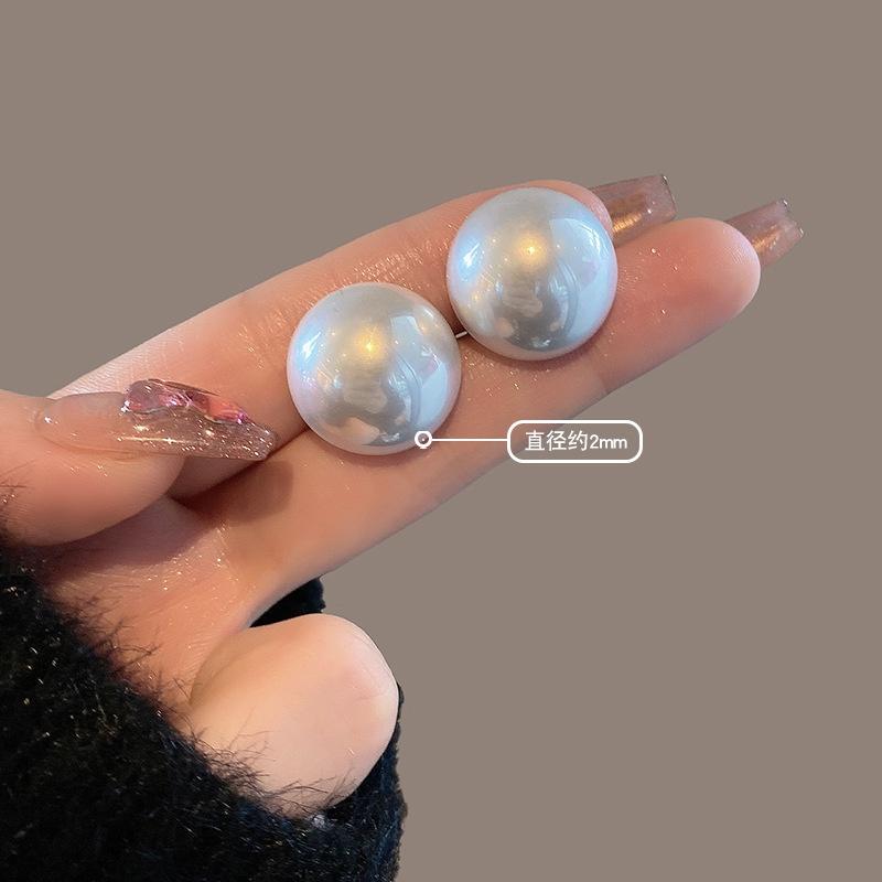 Ins Fashion Geometric Pearl Earrings High-quality Silver Pins With A Retro Twist