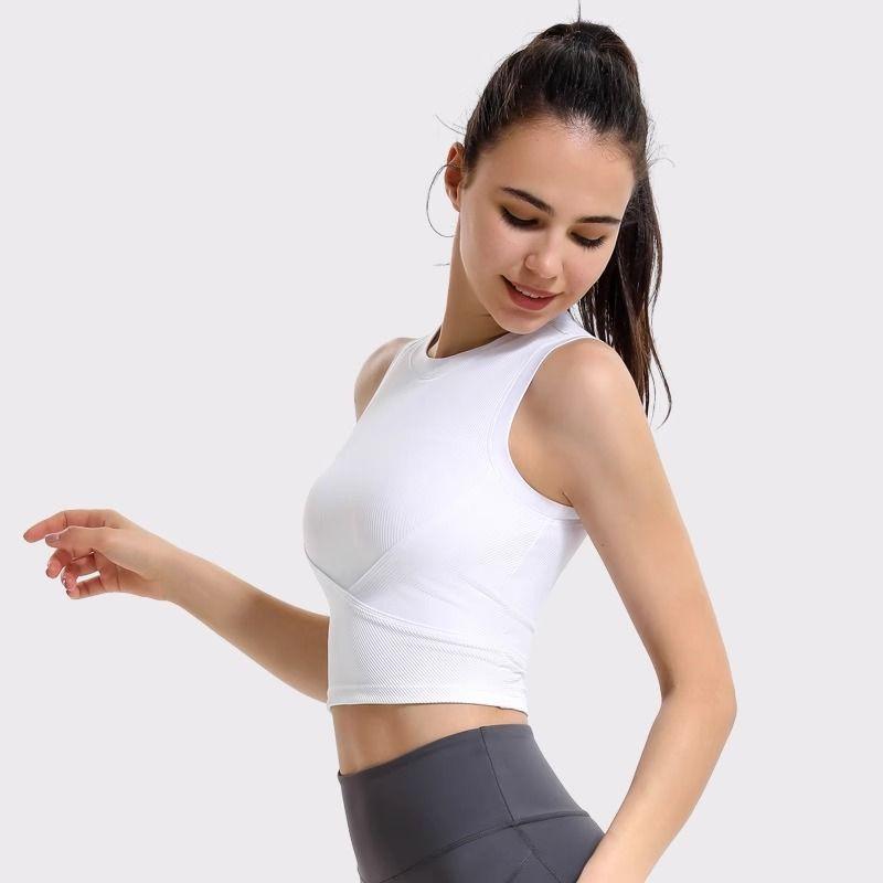 Lu Same Sports Vest Slimming with Chest Pad Running Fitness Top Quick-Drying Sleeveless Yoga Tight Pilates