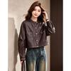 D.F.DEAR Women's Chic Stand Collar Zipper Jacket