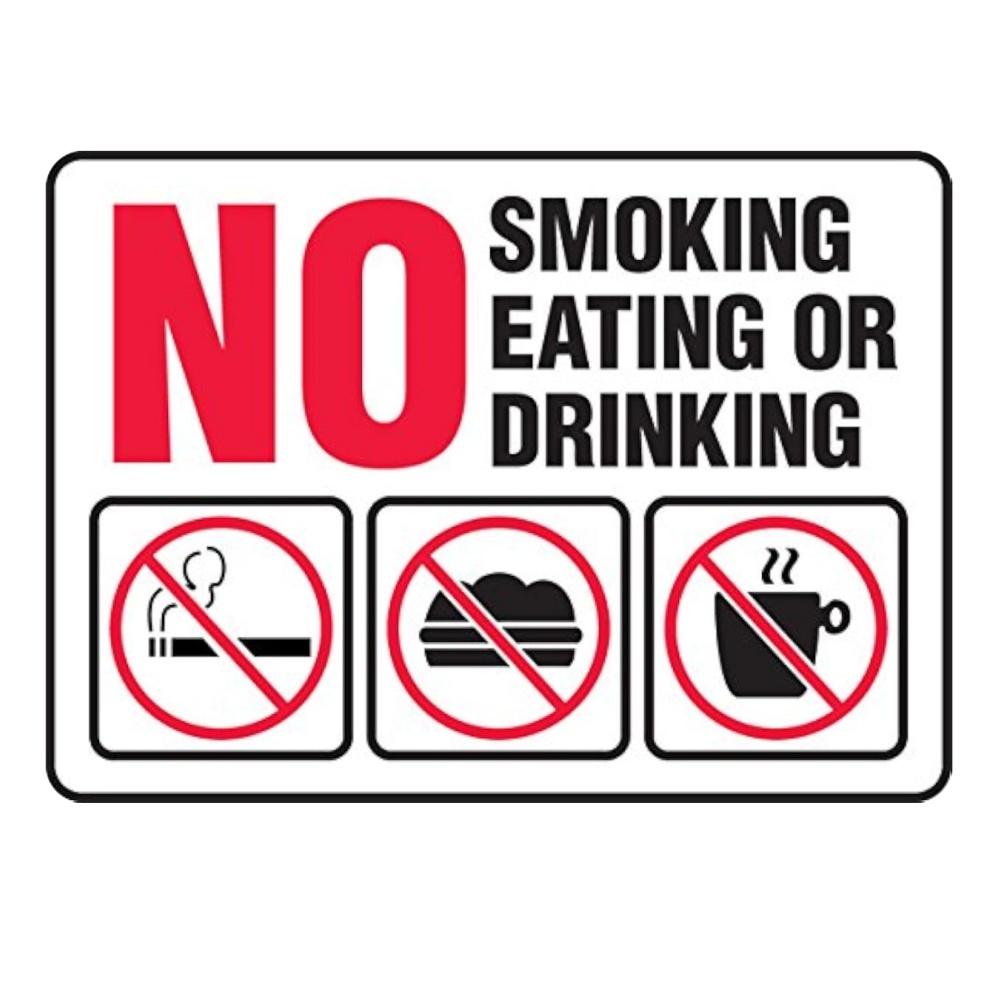 Pcspcs Metalen Bord NIET ROKEN ETEN OF DRINKEN Met AfbeeldingenAluminium BordEenvoudig Te InstallerenWaterdicht
