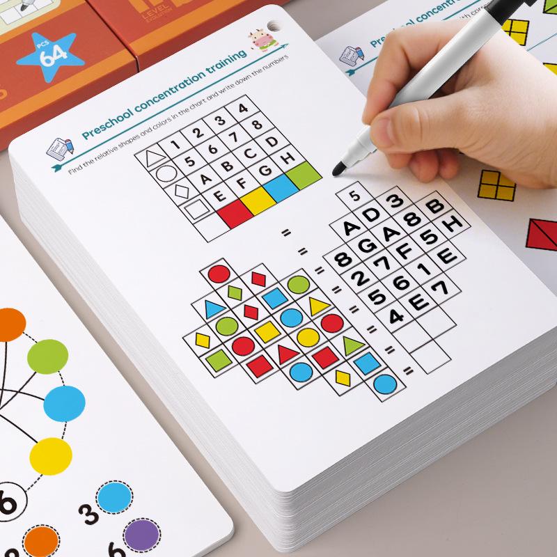 Cross-border Children's Cognitive Thinking Puzzle - Erasable Early Education Toy