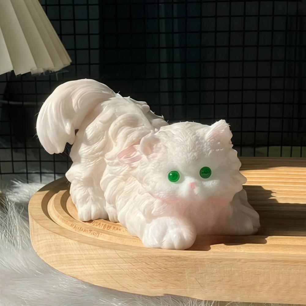 Stress Relief Persian Cat Squeeze Toy Handmade Soft Squeeze Cat Toys Cat Lovers Gift