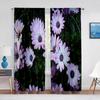 Lente Bloeiende Paarse Bloemen Transparante Voile Gordijnen voor Keuken Woonkamer Slaapkamer Decor Moderne Tule Gordijn Raambekleding