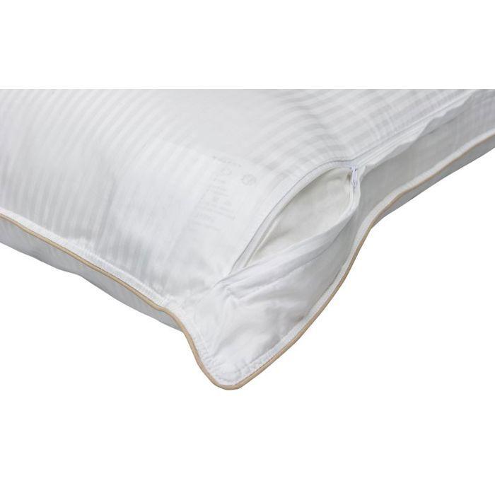 Pillow "Fjord Grand Hotel" with Removable Cover Ferme Com'Duv Striped Cotton Satin Lestra - Pillow 50 X 70 Cm