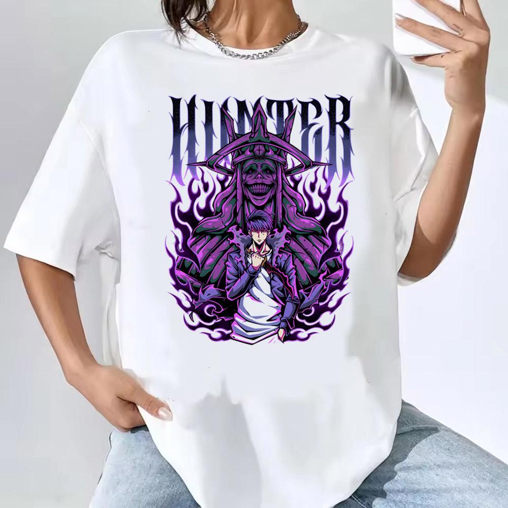Solo Leveling T-Shirt Sung Jinwoo New Anime Manga Tshirt Men Women Clothing Short Sleeve Cartoon T Shirt