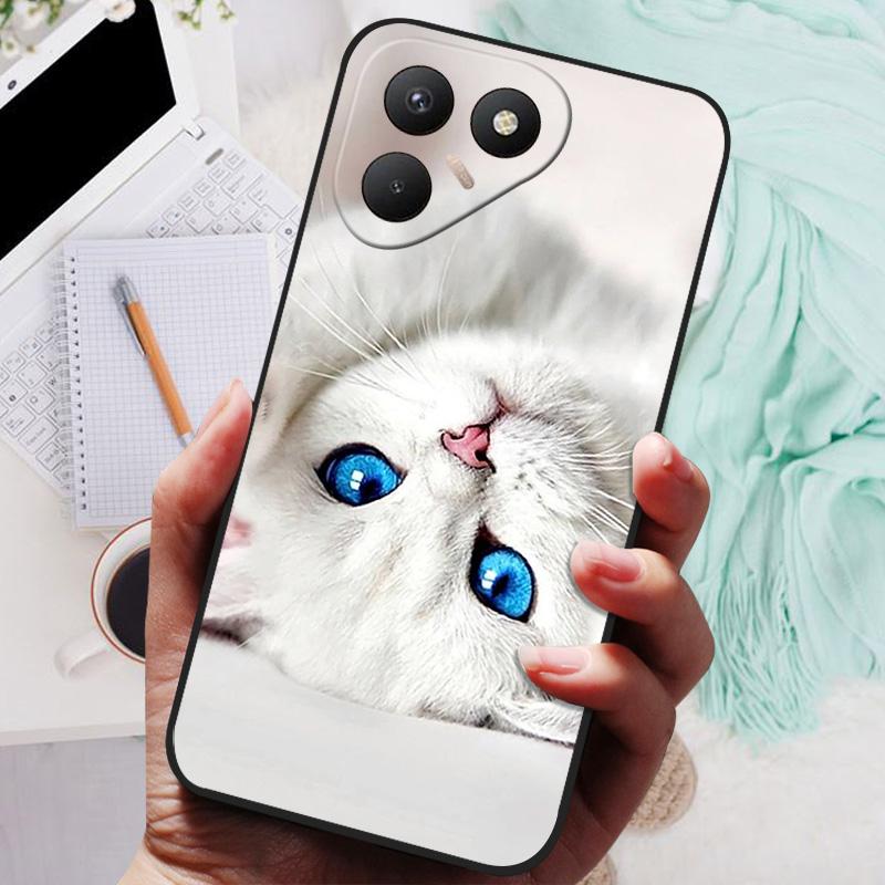 Für Tecno Pova 7 4G Hülle Pova7 LJ6 Schwarze Abdeckung Löwe Wolf Silikon Weiche Rückseitenhüllen Für Tecno Pova 7 Handyhülle Schutzhülle
