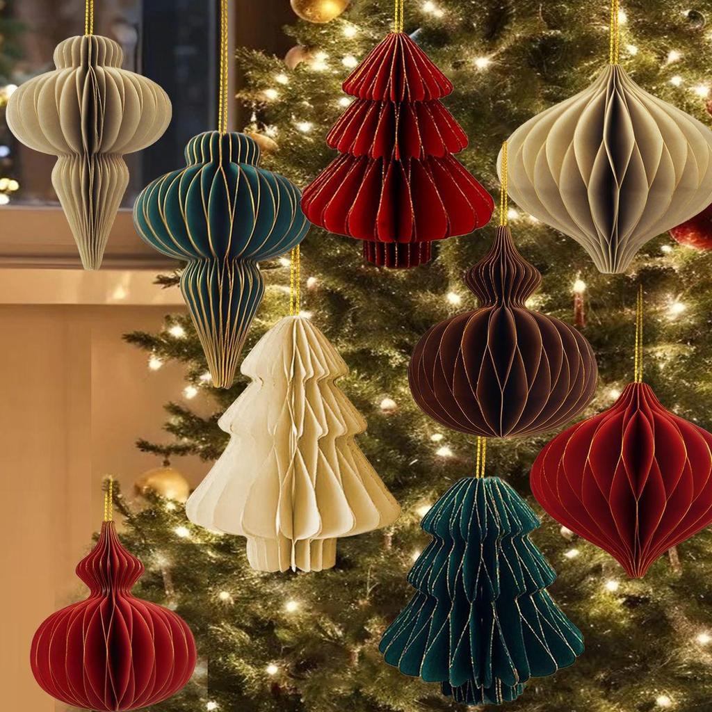 Cross-Border Christmas Tree Glitter Ball Lantern DIY Decoration Pendants for Shopping Mall & Party Atmosphere