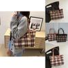 Stylish 2024 Large Capacity Womens Tote Bag For Work Commuting With Chic Checkered Design