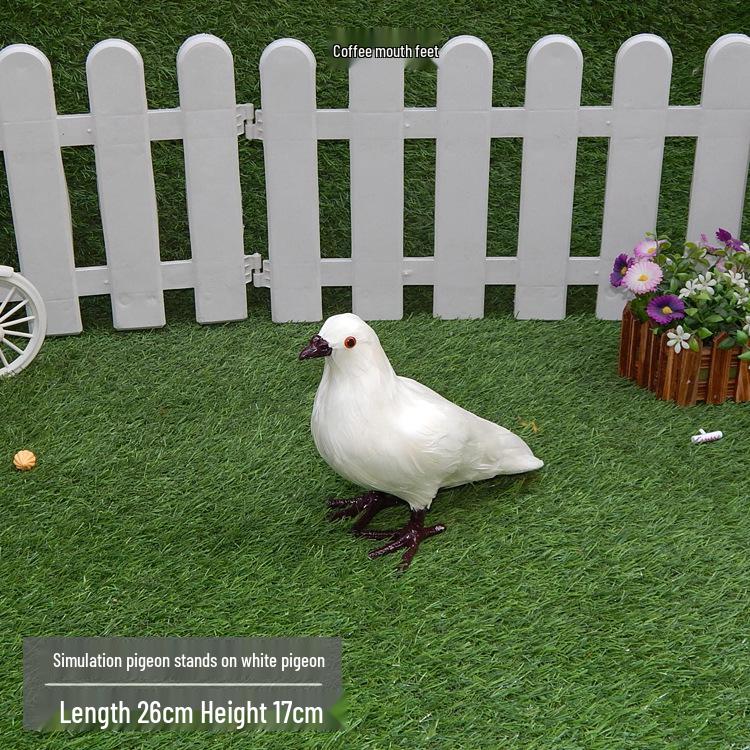 Realistic Pigeon Ornaments: Fake Pigeon Dolls, Wedding Decor, Animal Models, Peace Bird Props