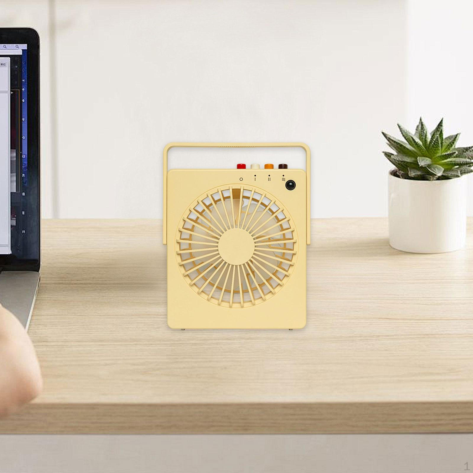 

Вентилятор для использования в помещении и на улице, ручной, низкоскоростной, аксессуар жёлтый