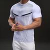 Strong and Elastic American Style Casual Short-sleeved T-shirt Fashion Sports Slim Fitness Outdoor T-shirt
