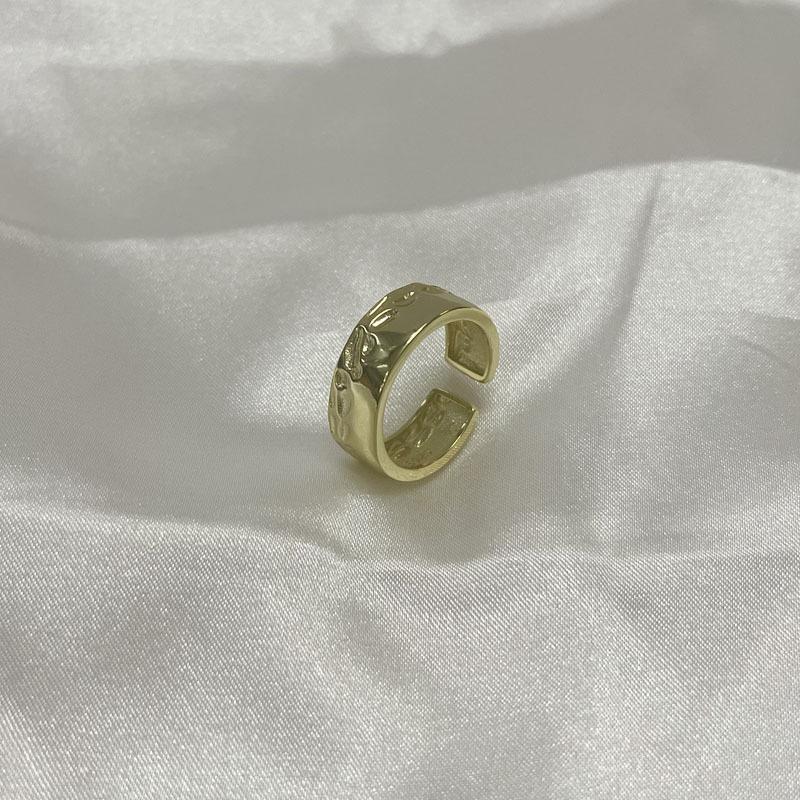 

Корейское широкое кольцо из фольги женское на указательный палец Ins холодный ветер золото ретро мода персонализированные украшения