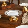 Irregular Ceramic High-legged Cake Fruit Snack Display Plate Candy Dried Fruit Plate Wedding Decoration Household Tableware