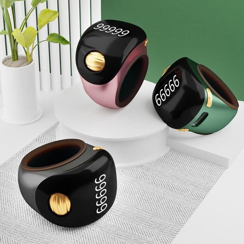 Waterproof Small  Tasbih Zikr Rings 3 Size Adjustable Digital Prayer Counter Rings  ABS & Silicone Digital Prayer Counter