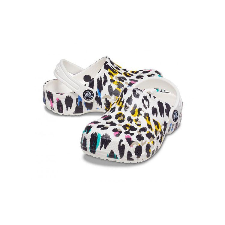Crocs Classic Clog Outdoor Flat Sandal Kids Footwear Leopard 207017-1D1
