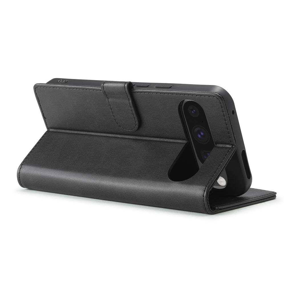 LC.IMEEKE For Google Pixel 10 Pro XL Case Calf Texture PU Leather Stand Wallet Phone Cover