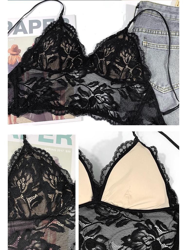 Damen rückenfreies Triangel-Cup ultradünnes Camisole: Kabelloser unsichtbarer Neckholder-BH mit mehreren Trageoptionen.