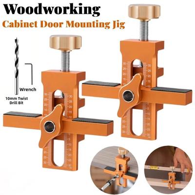 2 In 1 Cabinet Door Installation Positioner Rebounder Punched Mounting Jig Closet Door Mounting