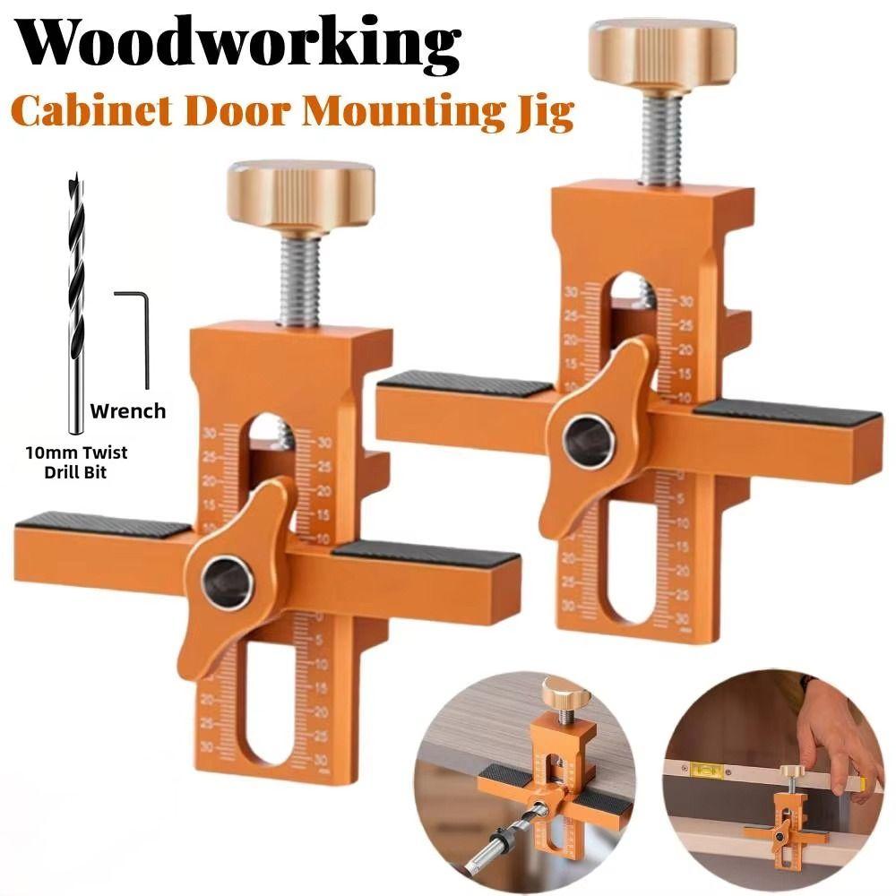 2 v 1 montážní přípravek na dvířka skříně Rebounder Děrovaný montážní přípravek Montáž dveří skříně