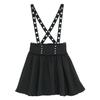 [Yumetembo] Back Tiered Eyelet Jumper Skirt, Black