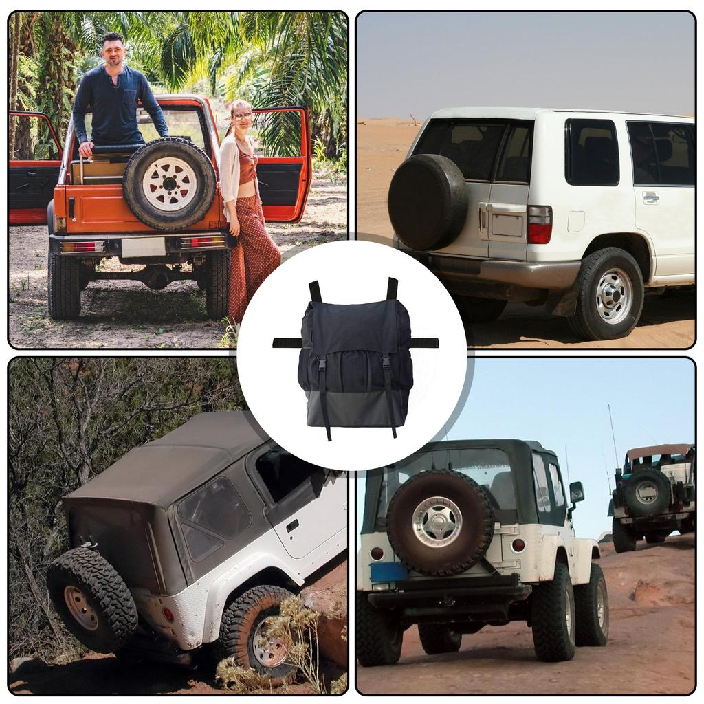 Spare Tire Trash Bag Truck Organizer Bag for Outdoor Recovery Gear Truck Cargo Storage Bag Large Capacity Tools Holder