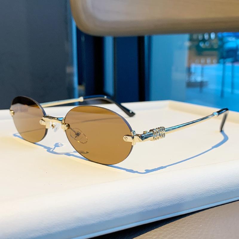 Borderless women's sunglasses sunglasses new European and American glasses sunglasses sunglasses women's UV protection sunglasses