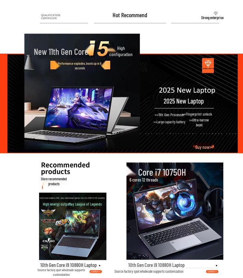 N95 N5095 Student & Office Thin Lightweight Notebook for Business & Gaming