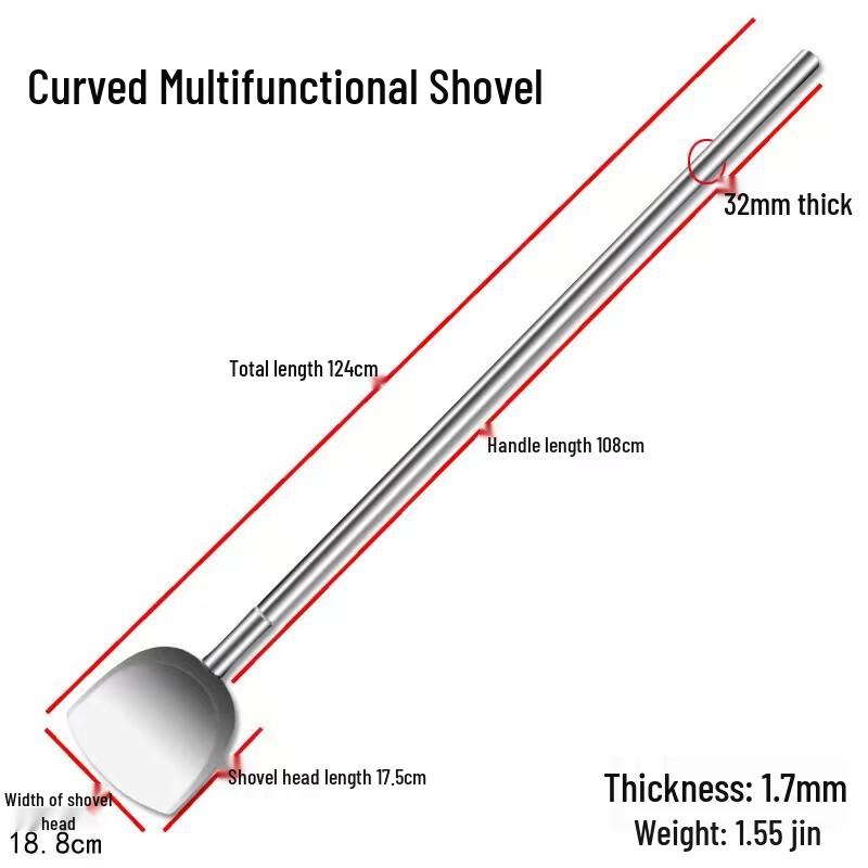 Stainless Steel Long Handle Wok Spatula