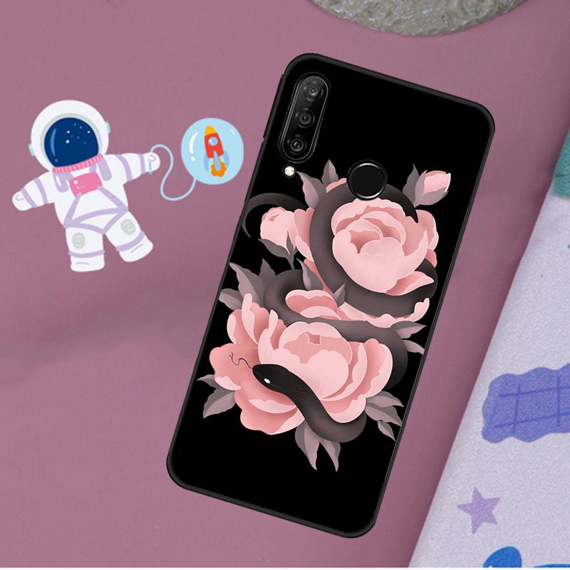 Snake Flower For Huawei Nova 5T 9 10 SE 7i 8i 11i 12i Y60 Y61 Y70 Y72 Y73 Y90 Y91 P20 P40 P30 Lite Case