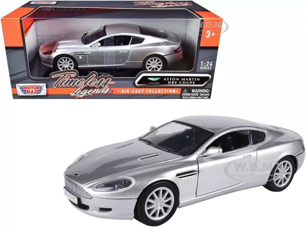 MOTORMAX Aston Martin 1/24 scale diecast model car, ASTON MARTIN DB9 Coupe 2-door 2004 (Silver) [Parallel Import]