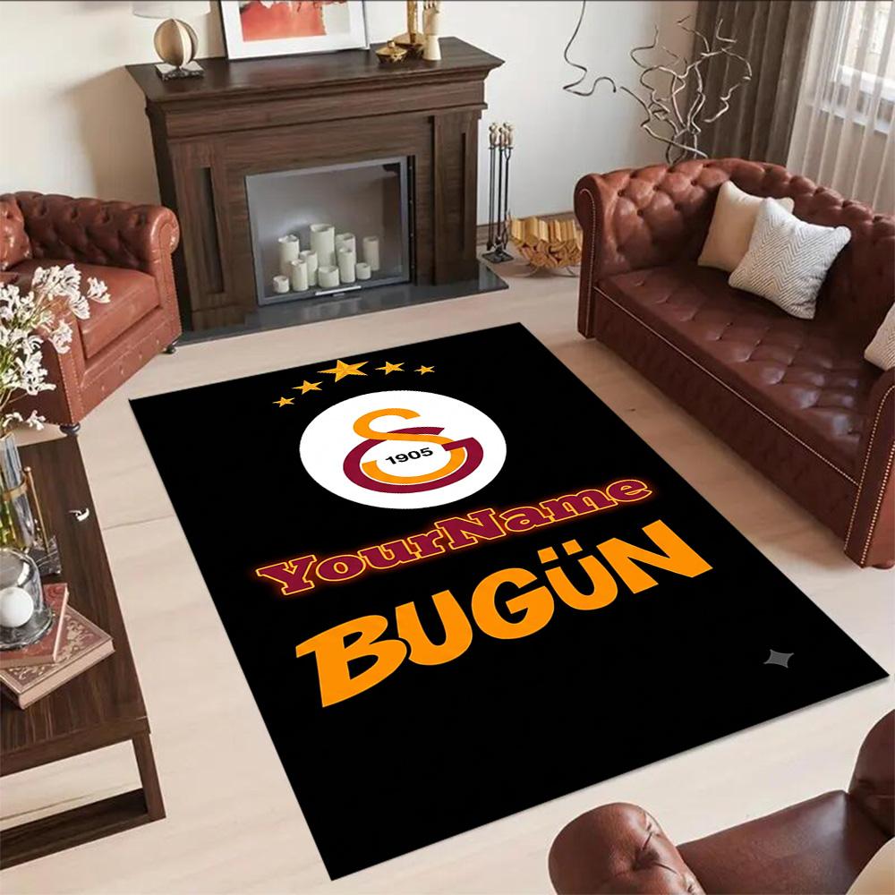 Galatasaray 275 Customize Text Area Rug Perfect for Entryway Kitchen Foyer Game Room Anti-slip Rug Office home decor